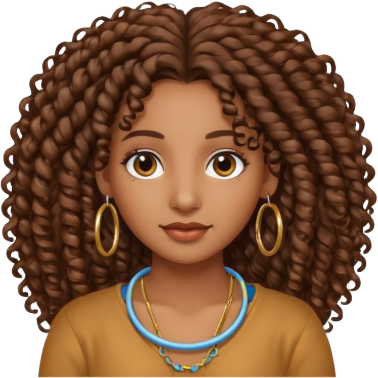 Brown girl aesthetic emoji