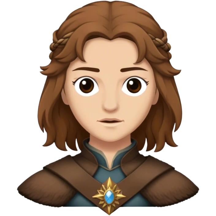 joyeuse frey from game of thrones, brown hair emoji