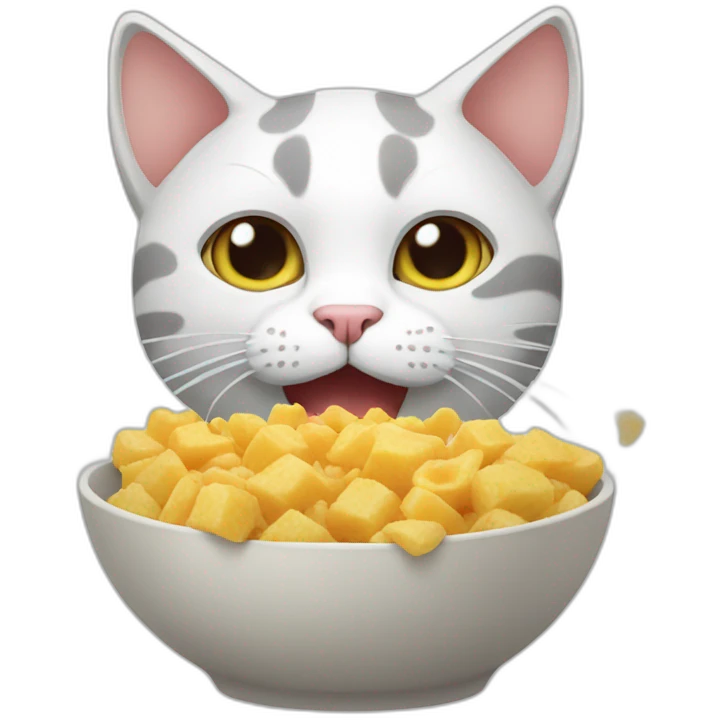cat eating emoji