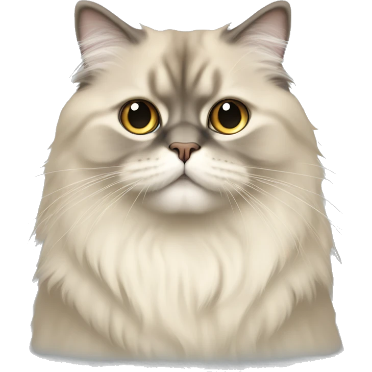 Creamy color, fat face, british longhair emoji