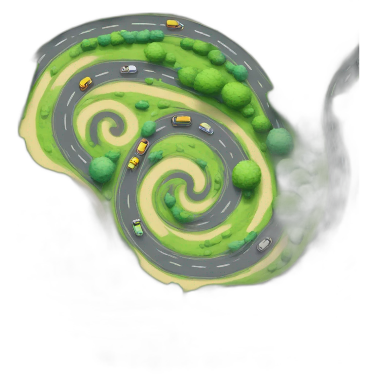 swirly cartoon road emoji