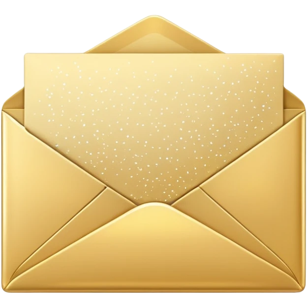closed envelope with sparkles or motion lines around it, representing an announcement emoji
