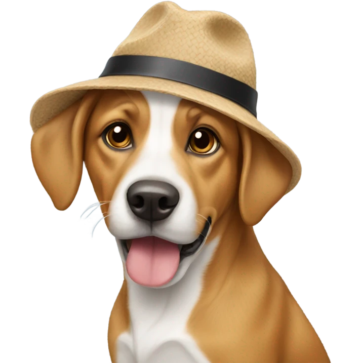 Dog wearing a hat emoji
