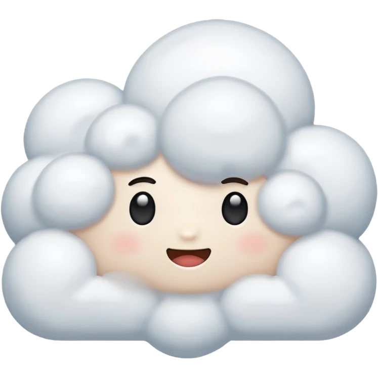 white 2d cloud emoji