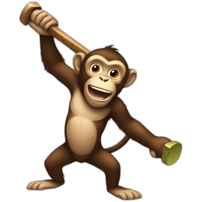 monkey hitting something with a hammer emoji