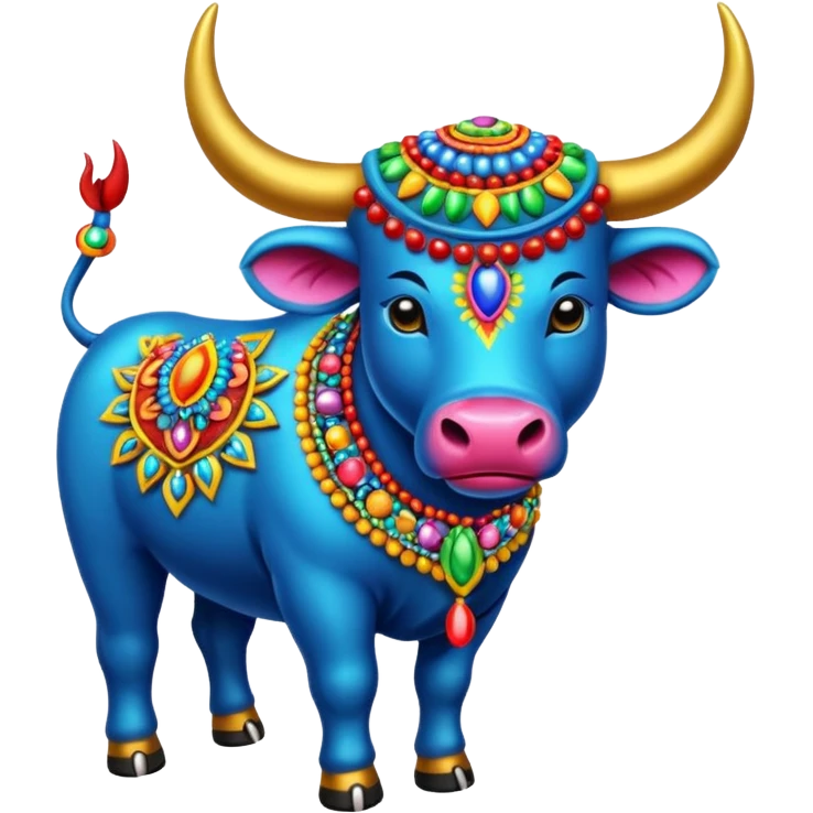 Bumba meu boi, boi colorido, enfeitado com bordado de miçangas emoji