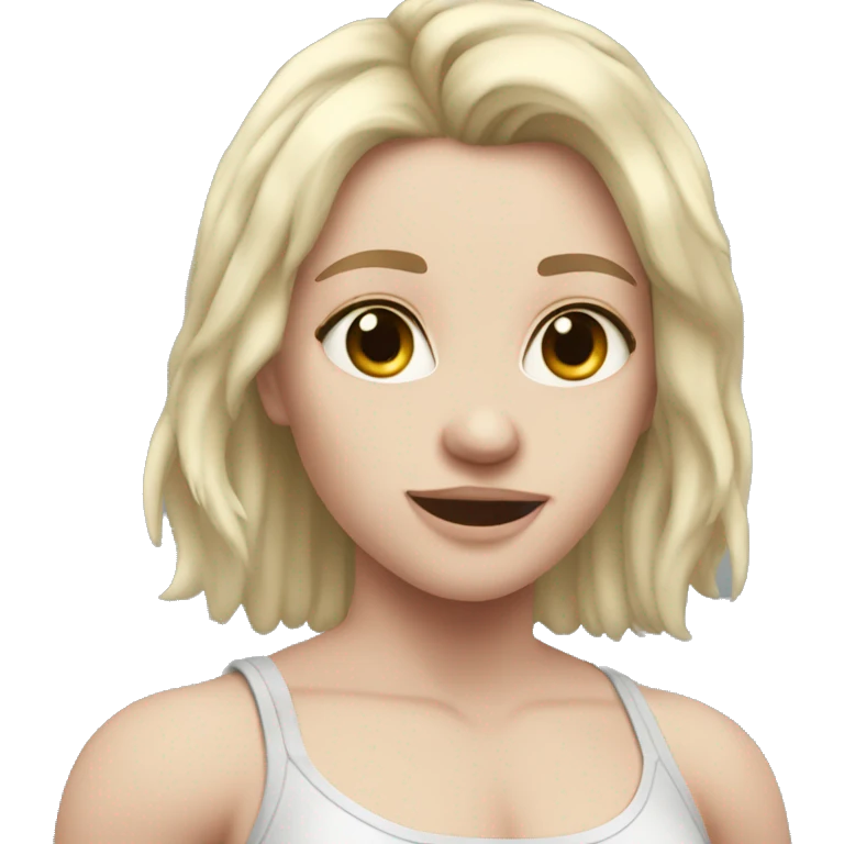 girl muscle back gym pale skin emoji