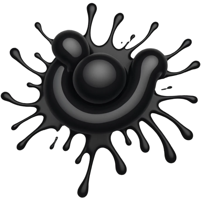 black ink splatter emoji