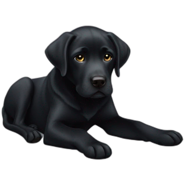black labrador zzzz emoji