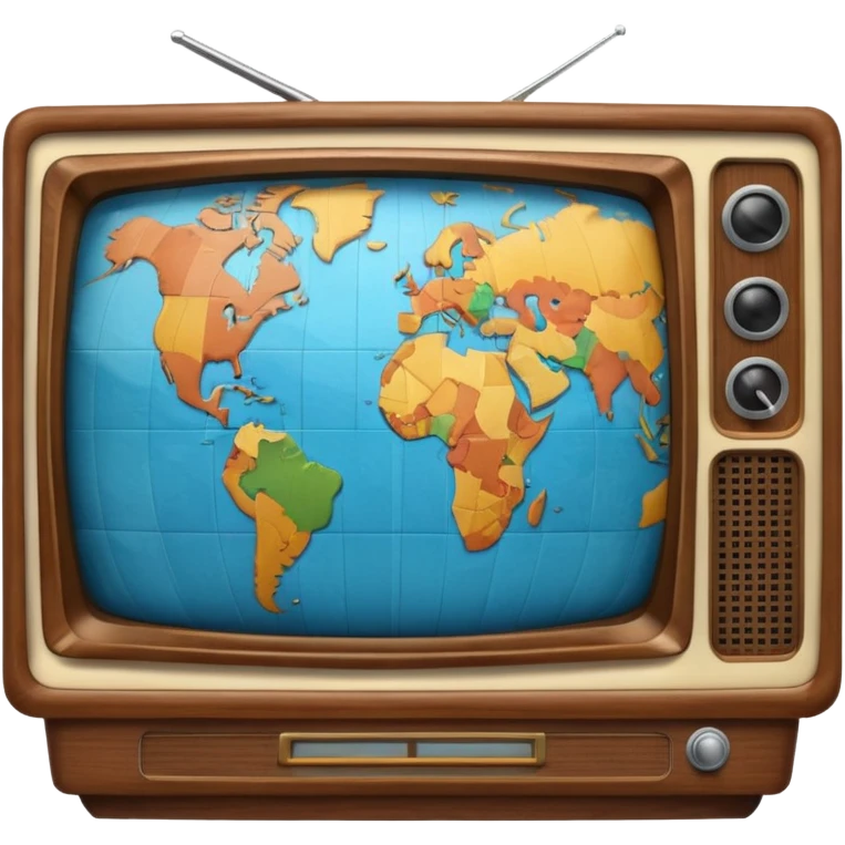 Tv with an globe  emoji