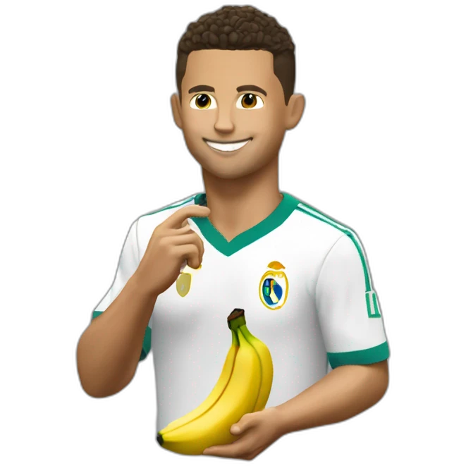 Ronaldo with god with banana  emoji