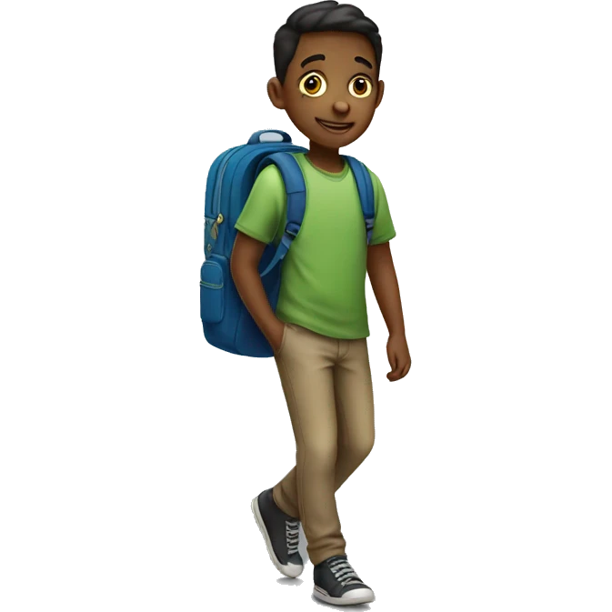 boy going to school emoji
