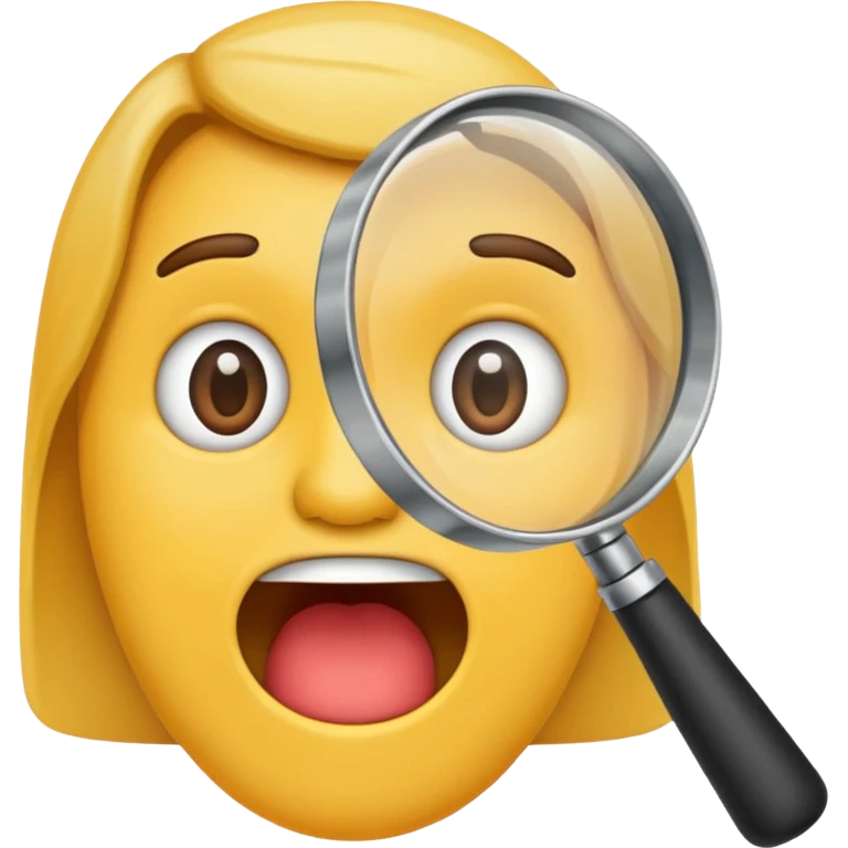 flat mouth emoji with magnifying glass and black background emoji