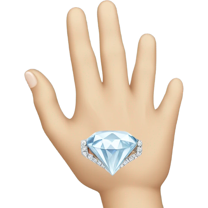 Hand with diamond ring emoji