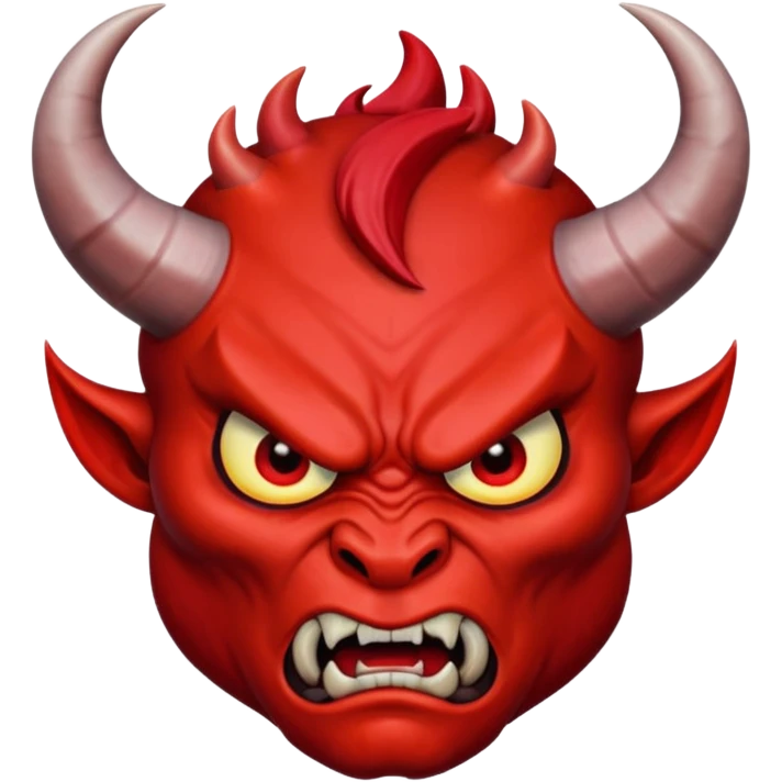 angry devil face emoji