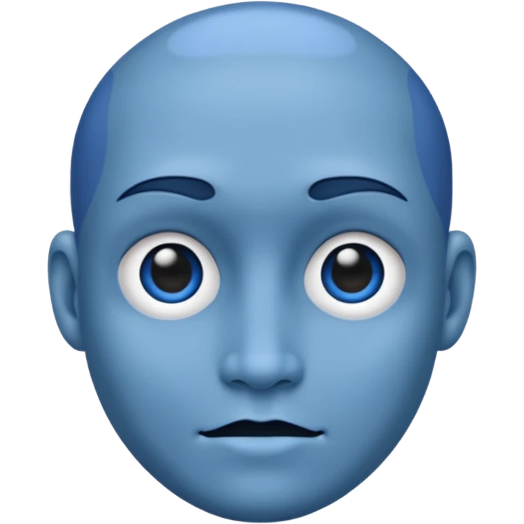 Blue face emoji