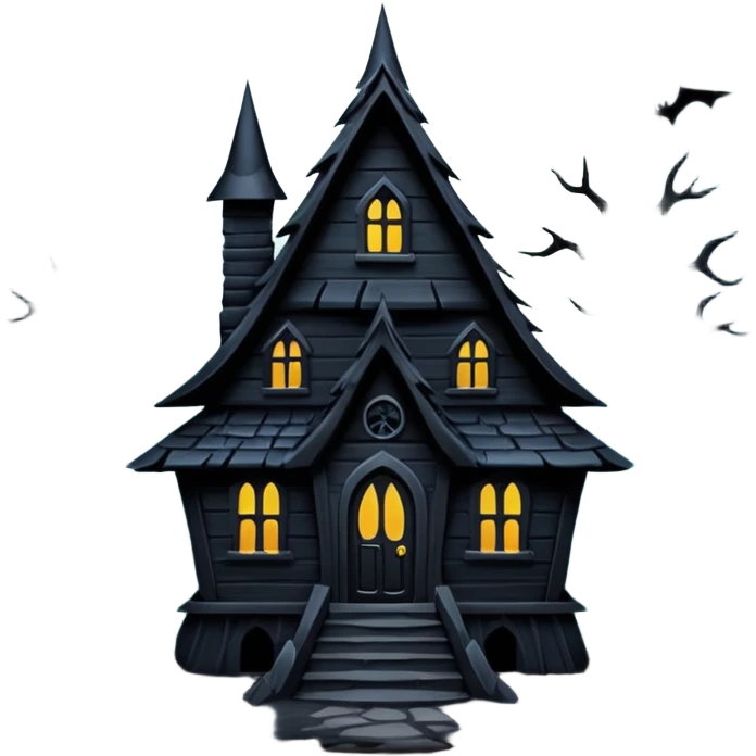 black witch house full moon emoji