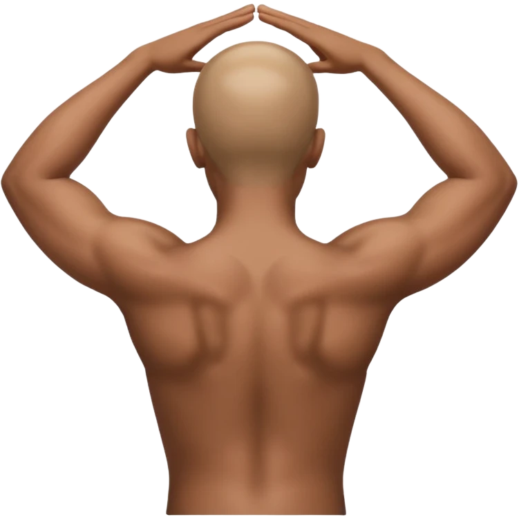 Person sitting and arching their back  emoji