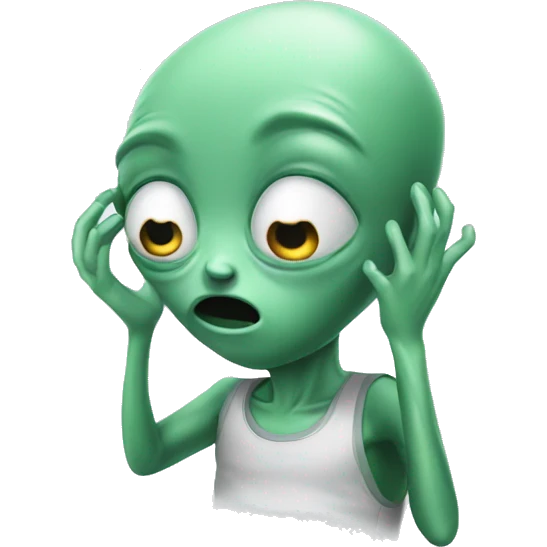 Alien crying  emoji