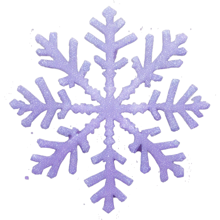 Lilac glitter snowflake emoji