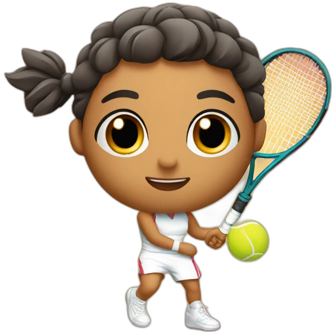 Kawaii Spanish tennis player emoji