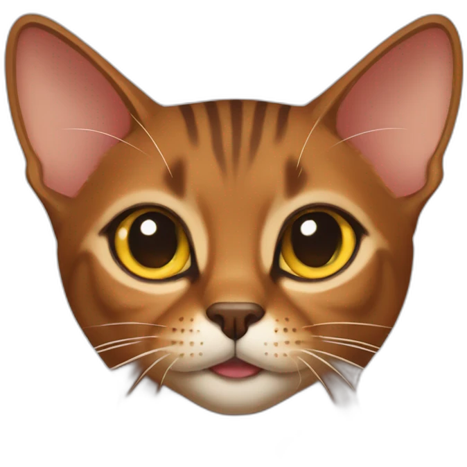 Abyssinian cat emoji