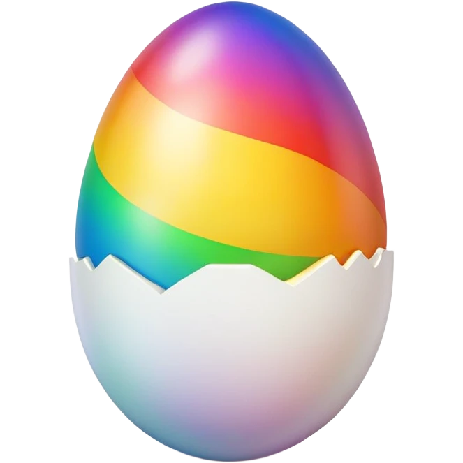 Rainbow Color Egg  emoji