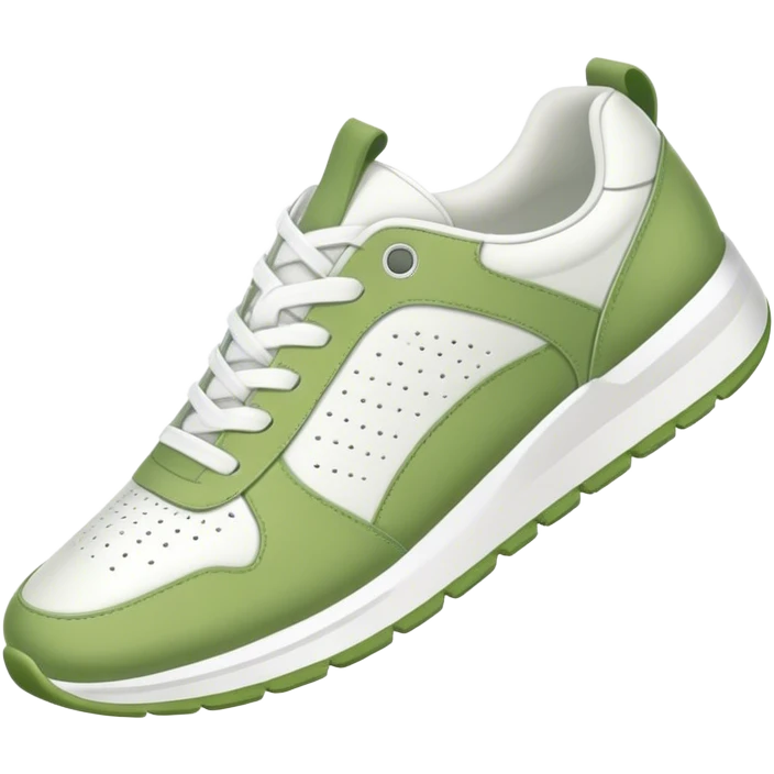 white and matcha colored sneakers emoji