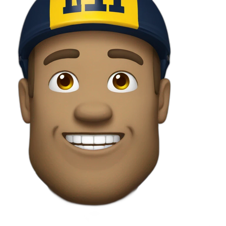 Happy Michigan football fan emoji