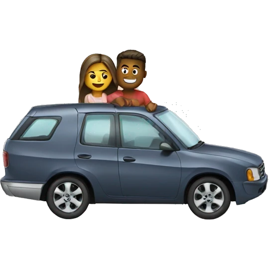 car with girlfriend  emoji