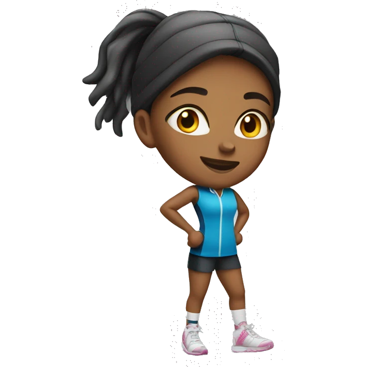 Emoji of a girl with a sporty look  emoji