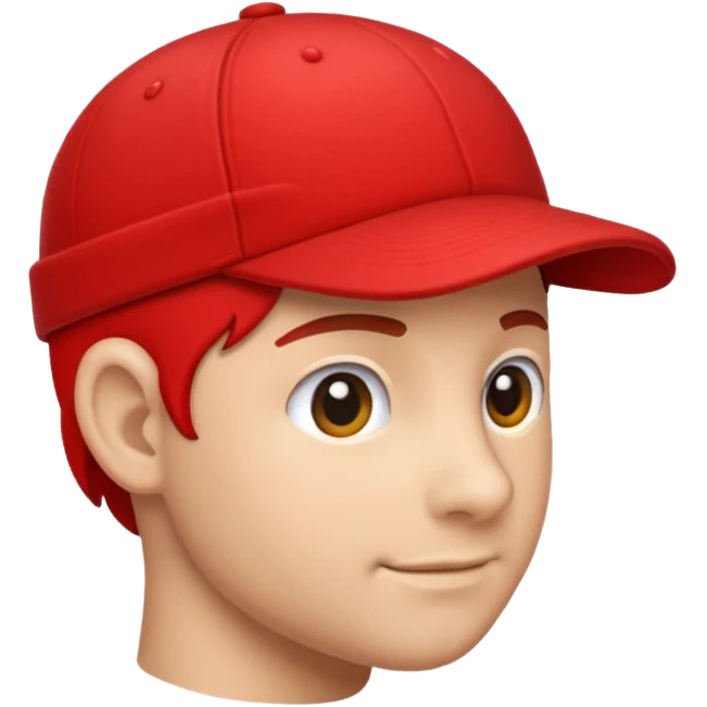 Red cap side profile emoji