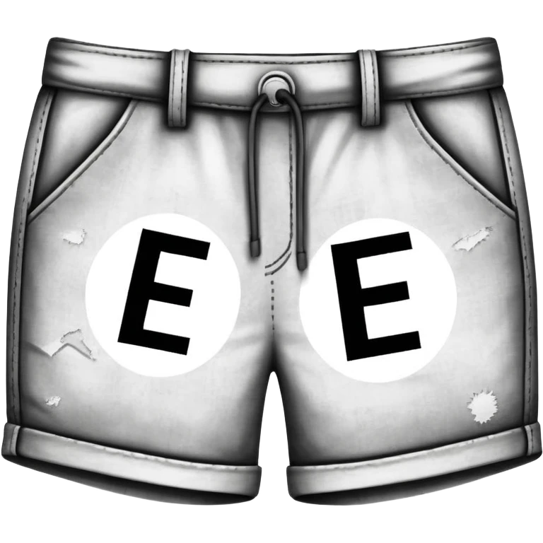 black and white with the letters EE shorts  emoji