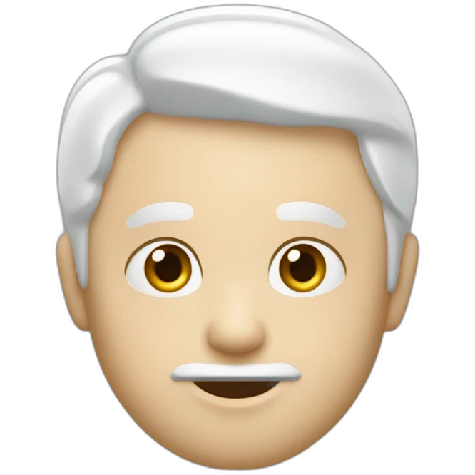 Un homme blanc avec des cœurs dans la tete emoji