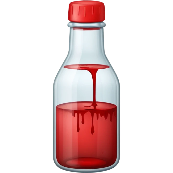 saline bottle wwith blood stains emoji