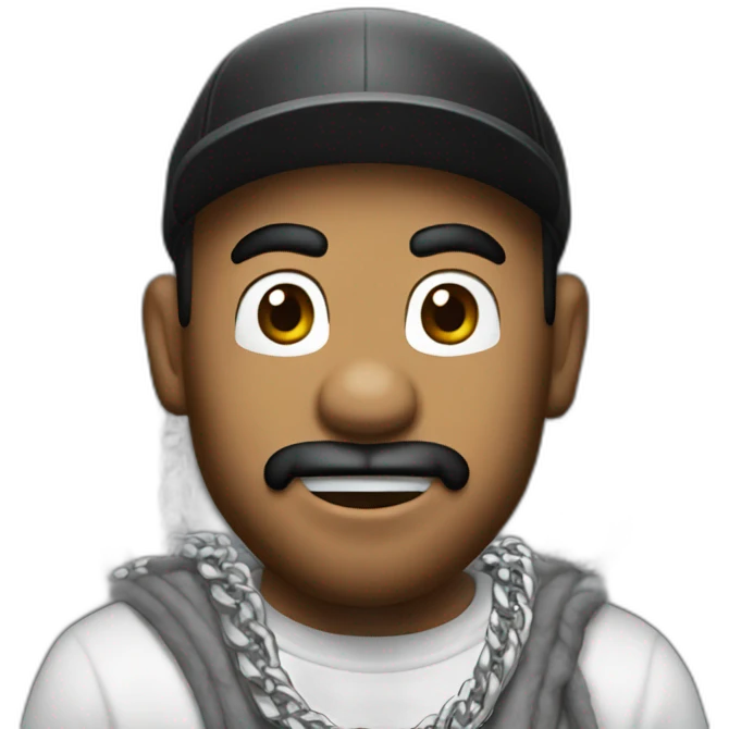 mario as an italian rapper with silver chains emoji