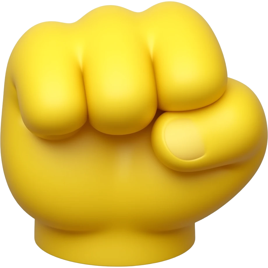 yellow face emoji with a fist hand and eyes closed smiling emoji