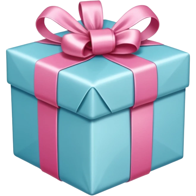 white and pink christmas present emoji