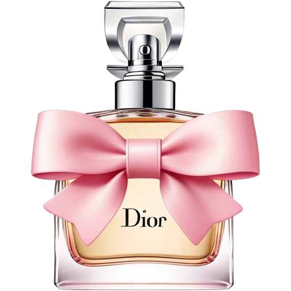 Classic miss dior eau de parfum, bow bottle, low, beige emoji