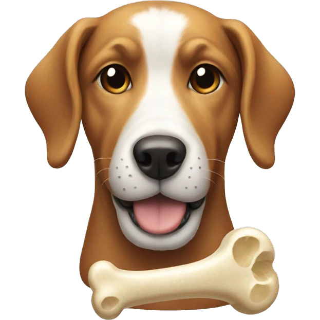 Dog with a bone emoji