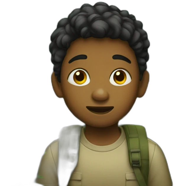 Lost boy in jungle emoji
