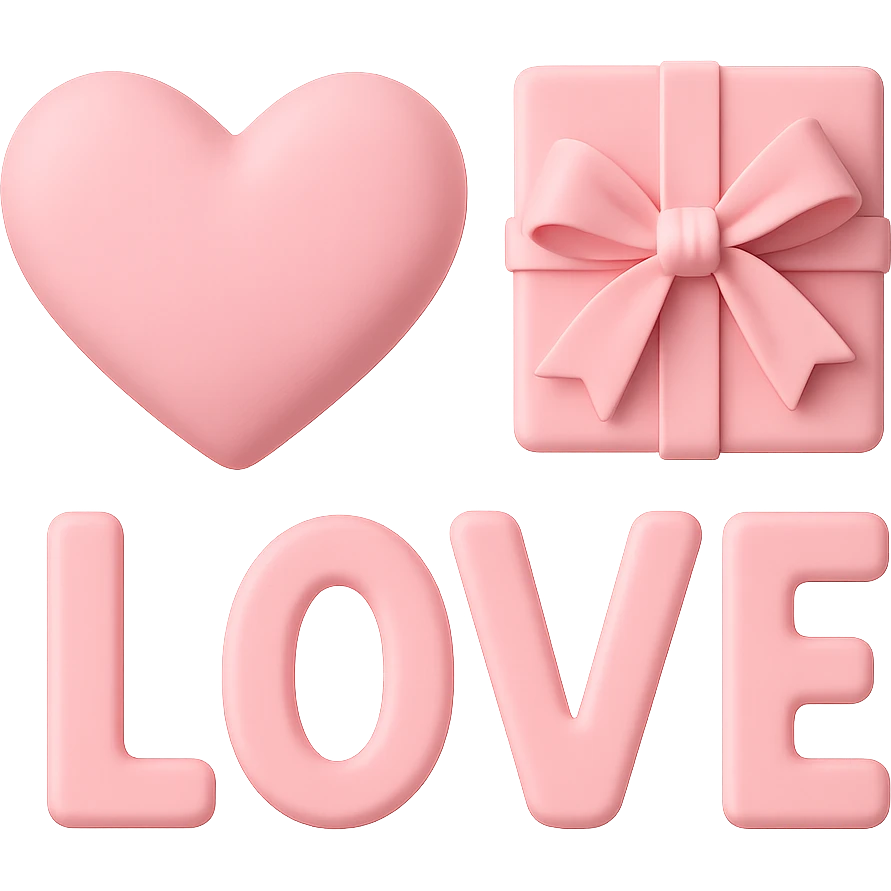 pink Valentine object. remove background emoji