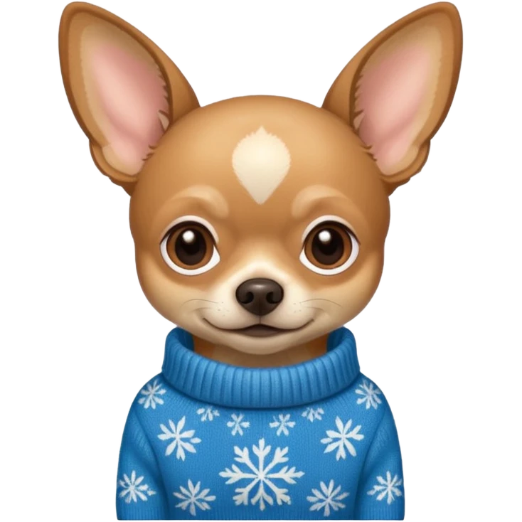 
 Standing all tan deer-head chihuahua wearing a sweater emoji