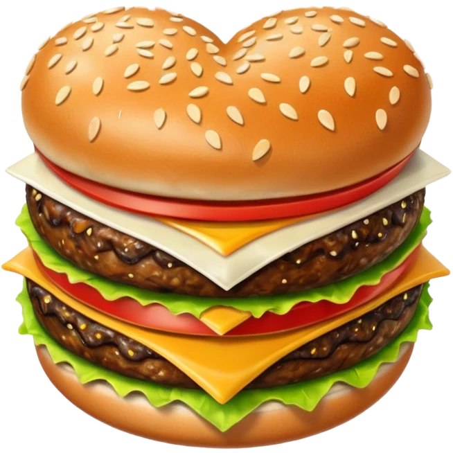 burger themed heart emoji