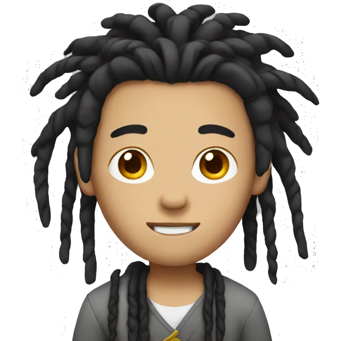 Chinese man with dreadlocks  emoji