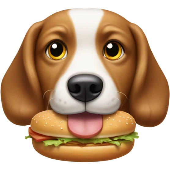 dog eating mcdonald’s emoji