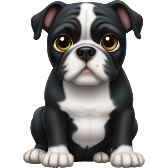 Small black bulldog emoji