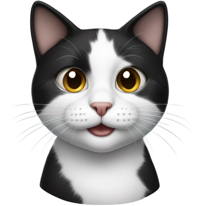 black and white cat emoji