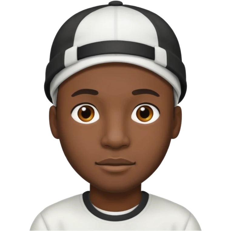 black man with white cap emoji