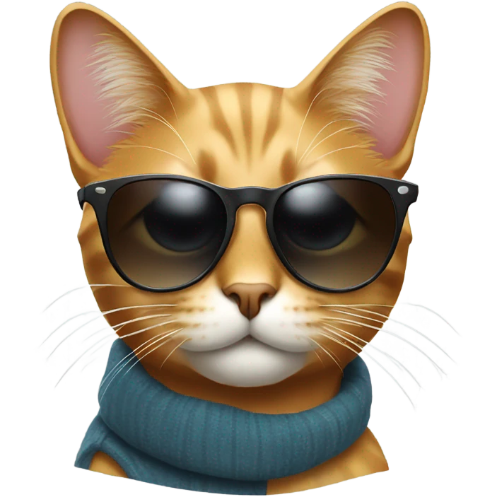 Cat with sunglasses emoji